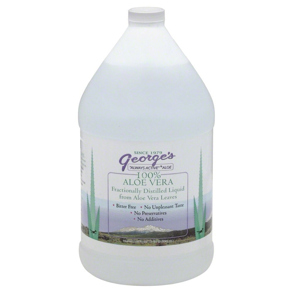 Georges Always Active Aloe, 100% Aloe Vera Liquid, 128 Oz